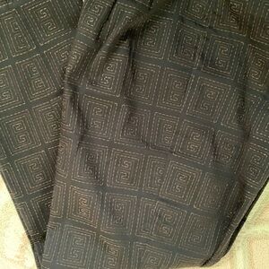 TALBOTS Chocolate Colored Embroidered Lined Pant with cuff slit, Size 10.